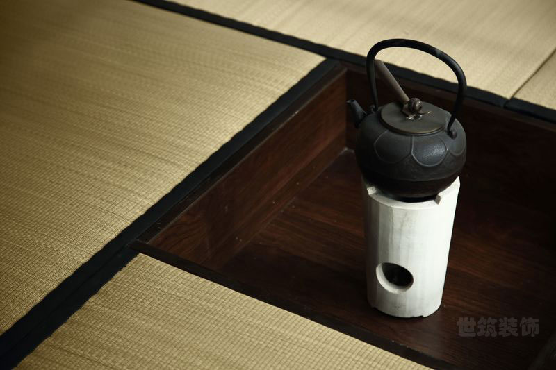 墨绿中式风办公室设计方案茶具艺术品