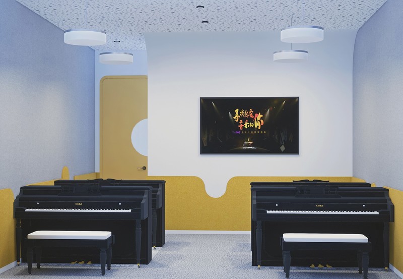 昆明现代北欧风音乐教育培训教室装修钢琴