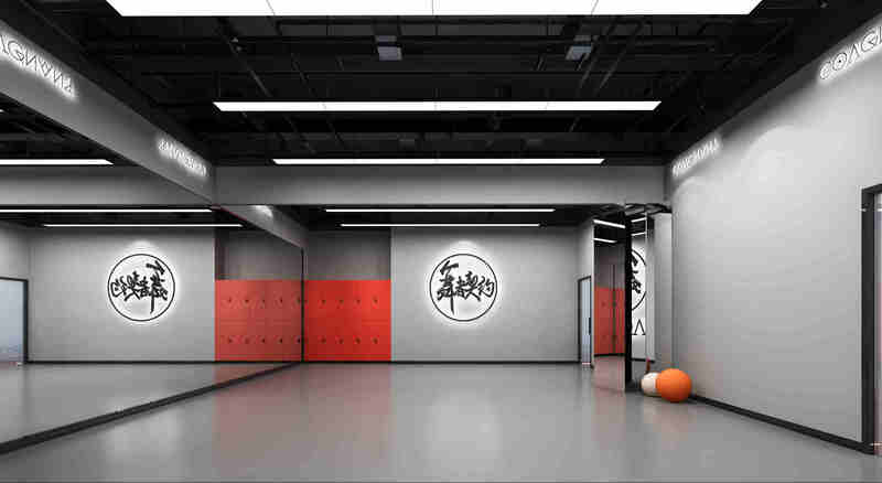 昆明西山区现代工业风舞蹈学校教室装修工程案例灯光效果