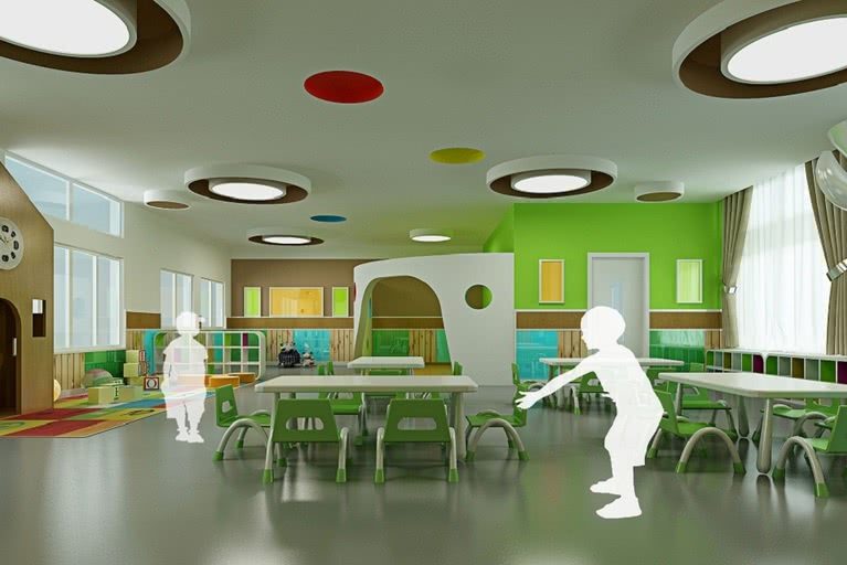 云南昆明托儿所多功能餐区装修设计