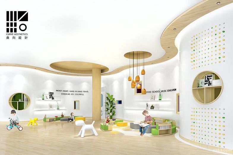昆明奥园托儿所曲线吊顶